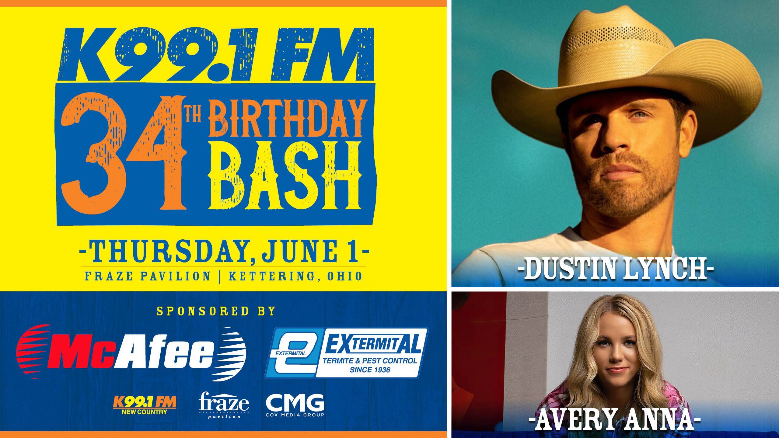 K99.1FM's 34th Birthday Bash With Dustin Lynch & Avery Anna